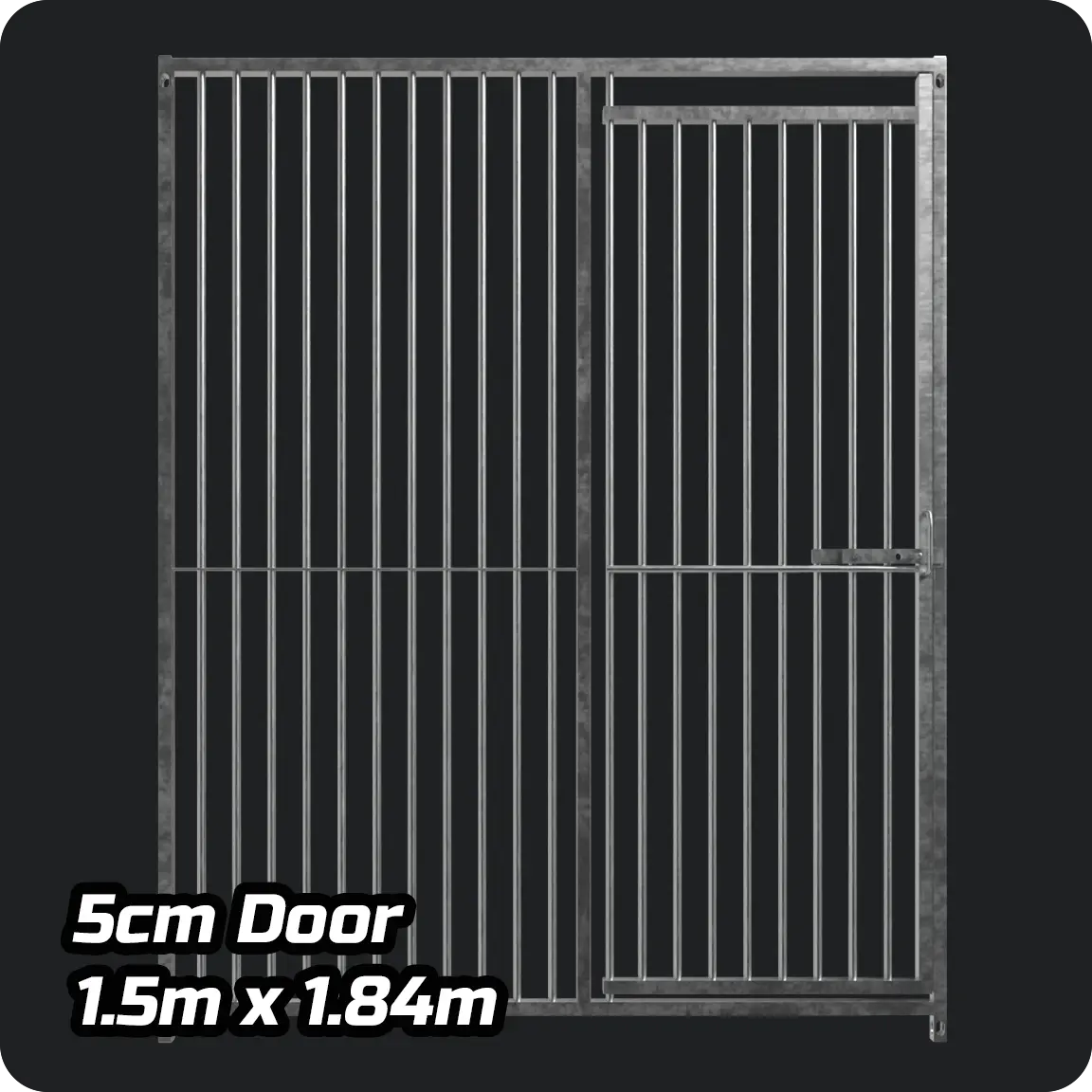 1.5m x 1.84m DOOR - Heavy duty Premium Galvanized - 5cm Gap Panels