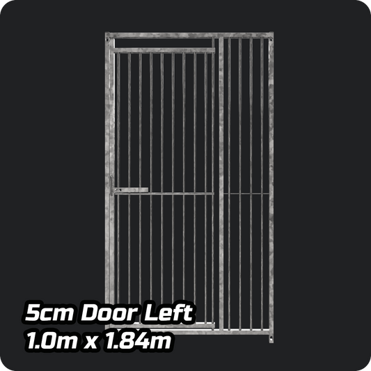 1m x 1.84m LEFT DOOR - Heavy duty Premium Galvanized - 5cm Gap Panels
