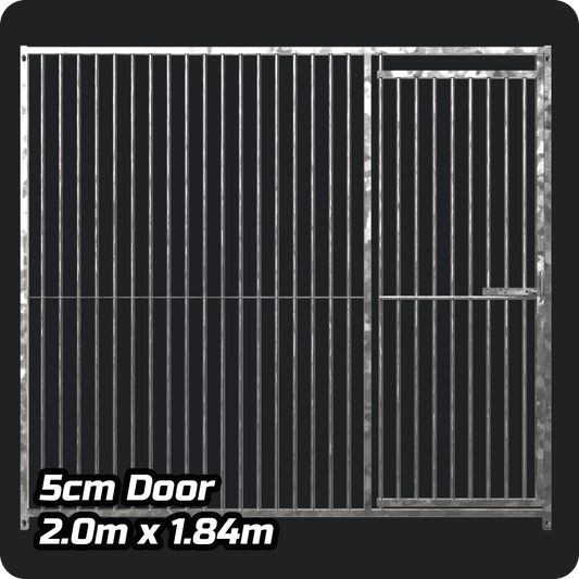 2m x 1.84m DOOR - Heavy duty Premium Galvanized - 5cm Gap Panels