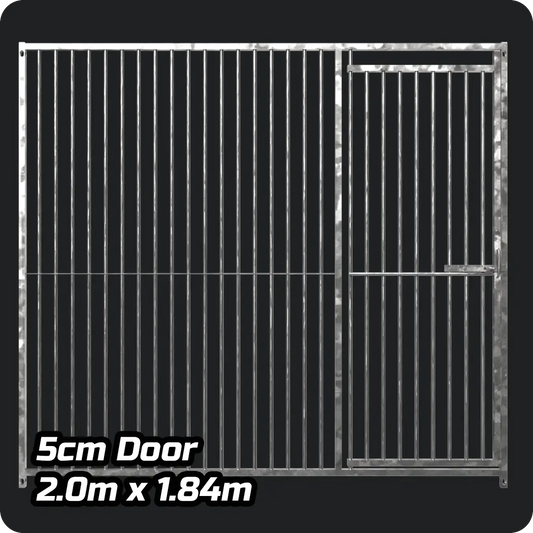 2m x 1.84m DOOR - Heavy duty Premium Galvanized - 5cm Gap Panels Doghealth