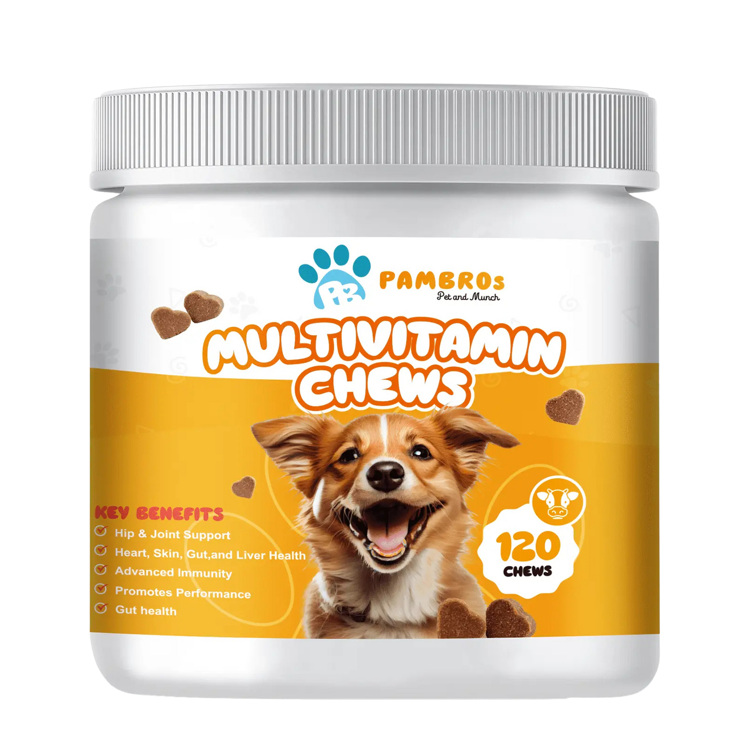 Multivitamin Chews for Dogs – Daily Health Support for Joints, Skin, Coat & Immunity