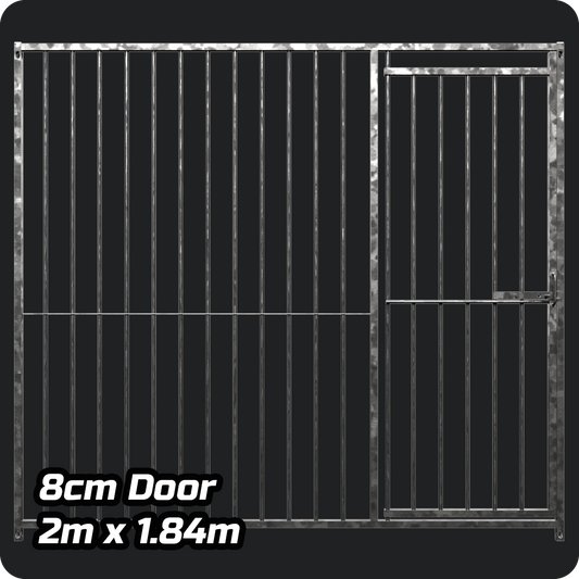 2.0m x 1.84m DOOR - Heavy duty Premium Galvanized - 8cm Gap Panels