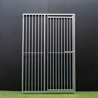Dog Run Panel 1.2 x 1.84m Left Door - 5cm Gap - Heavy-duty Galvanised