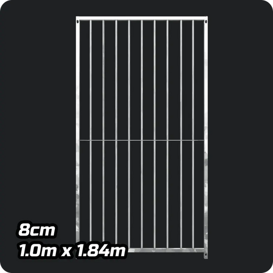 1.0m x 1.84m - Heavy duty Premium Galvanized - 8cm Gap Panels Doghealth