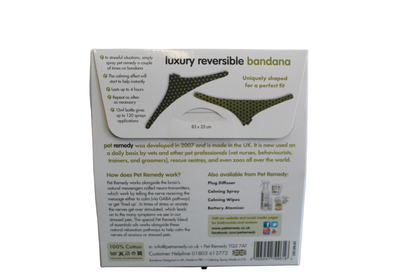 Pet Remedy Luxury Reversible Bandana Kit