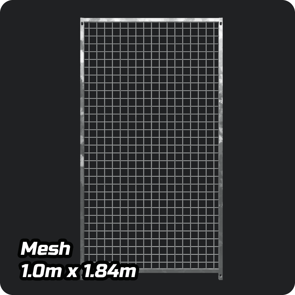 1.0m x 1.84m - Heavy duty Premium Galvanized - Mesh panels