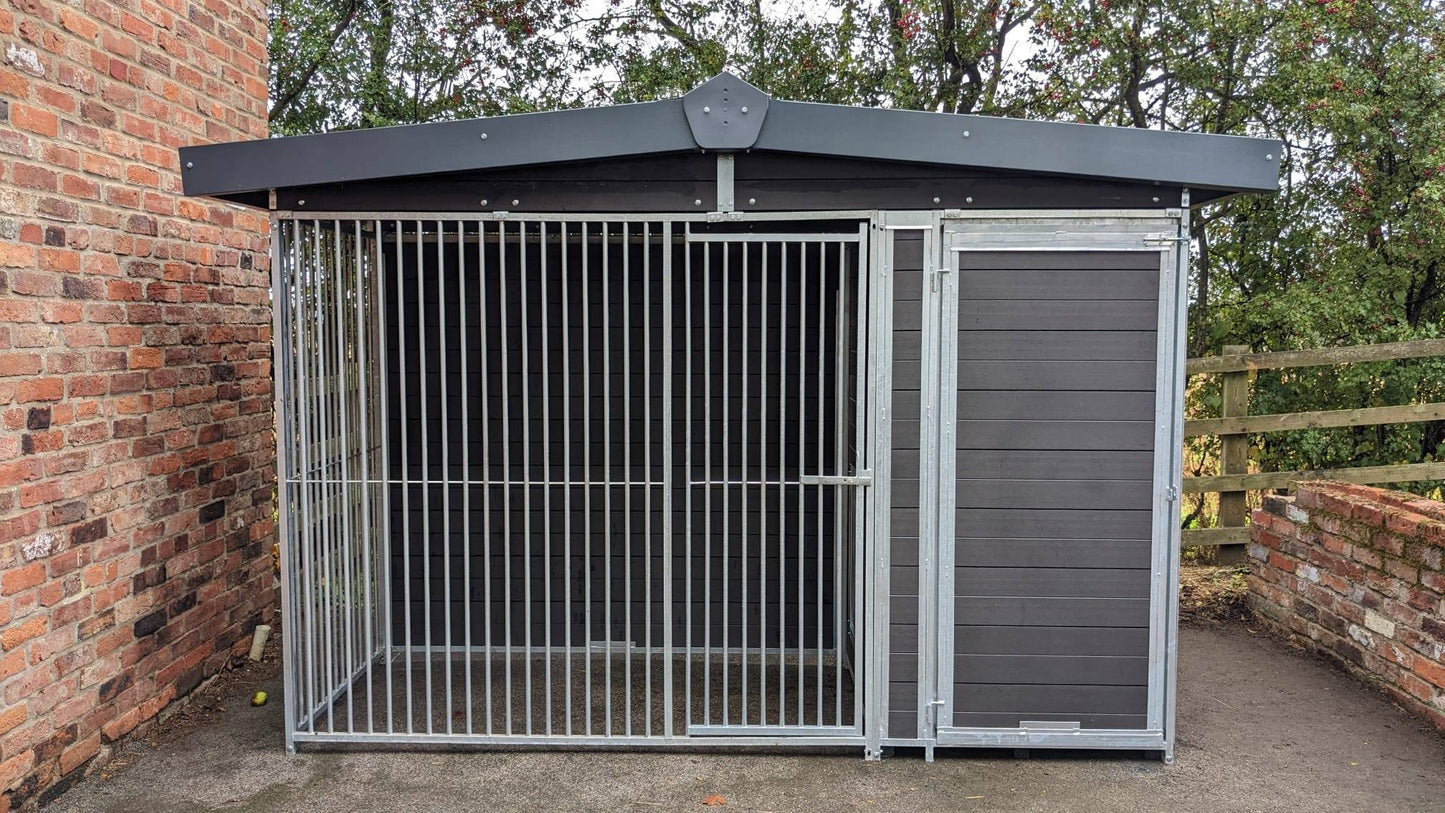 10 X 6.5 ft Single Eco Thermal Plastic Dog Kennel Doghealth