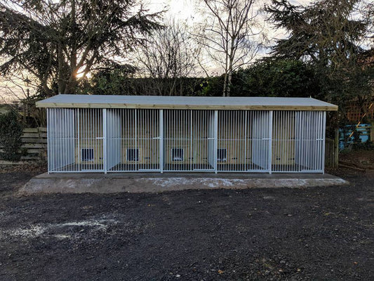 25 X 10 ft Five Bay Dog Kennel Doghealth