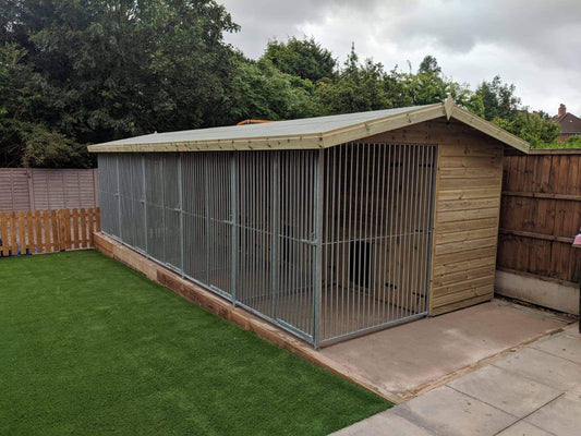 25 X 8 ft Five Bay Dog Kennel Doghealth