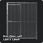 1.5m x 1.84m LEFT DOOR - Heavy duty Premium Galvanized - 5cm Gap Panels Doghealth