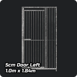 1m x 1.84m LEFT DOOR - Heavy duty Premium Galvanized - 5cm Gap Panels Doghealth