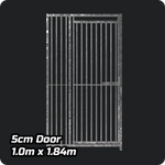 1m x 1.84m DOOR - Heavy duty Premium Galvanized - 5cm Gap Panels Doghealth