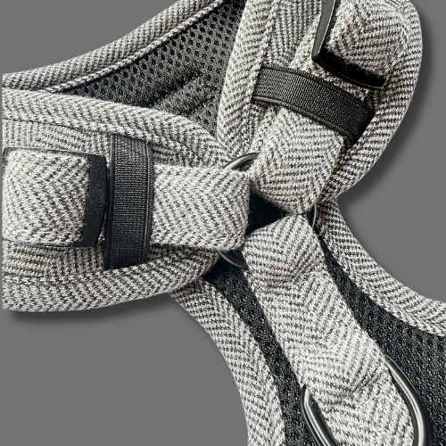 Noir Luxe Adjustable Dog Harness