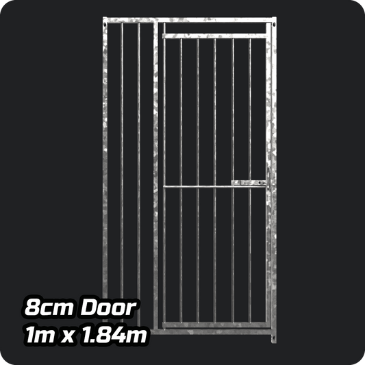 1.0m x 1.84m DOOR - Heavy duty Premium Galvanized - 8cm Gap Panels