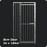 1.0m x 1.84m DOOR - Heavy duty Premium Galvanized - 8cm Gap Panels Doghealth