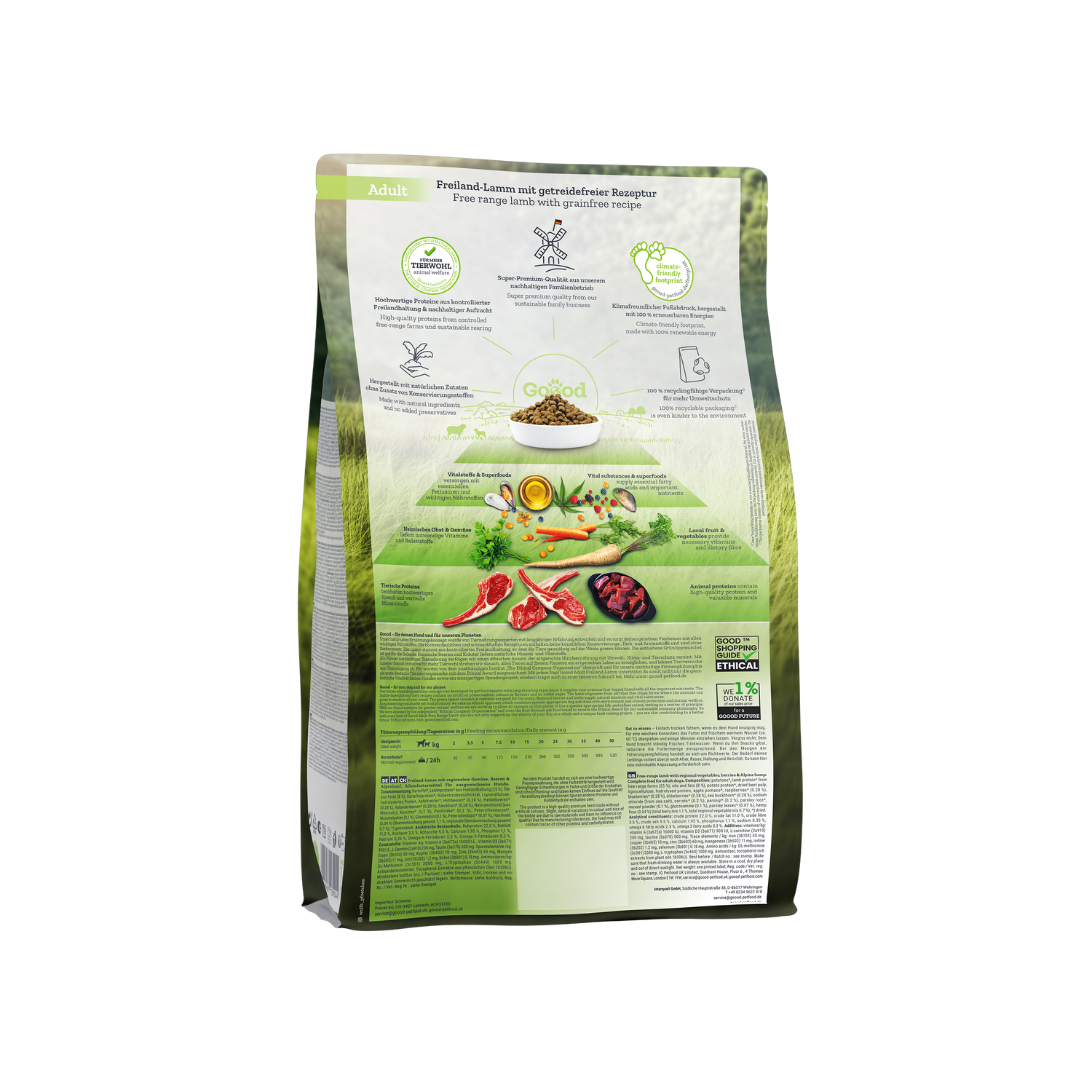 Free Range Lamb Dry Food for Adult Dogs