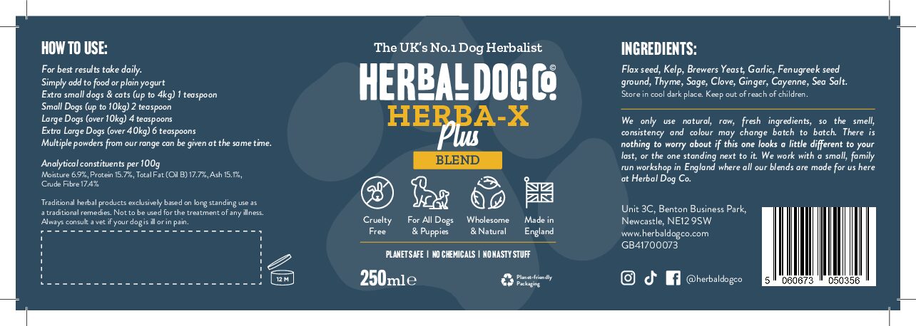 Herba X Plus wormer and flea | The Herbal Dog Co