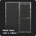 1.5m x 1.84m - Heavy duty Premium Galvanized - Mesh DOOR panels Doghealth