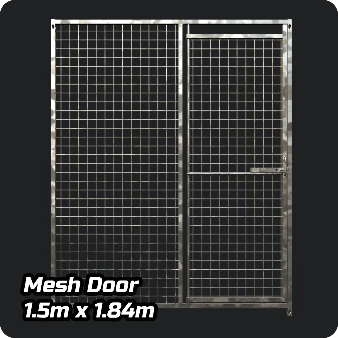 1.5m x 1.84m - Heavy duty Premium Galvanized - Mesh DOOR panels Doghealth