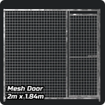 2.0m x 1.84m - Heavy duty Premium Galvanized - Mesh DOOR panels Doghealth