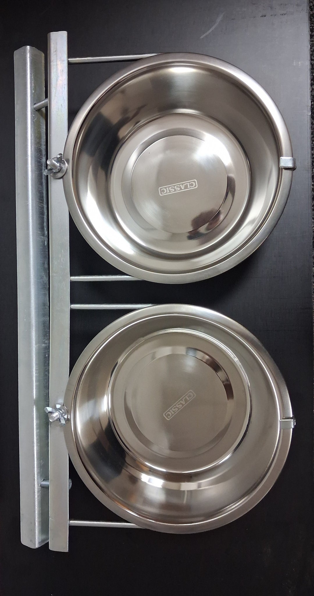 Dog Bowl Galvanised Bowl Holders with Bowls