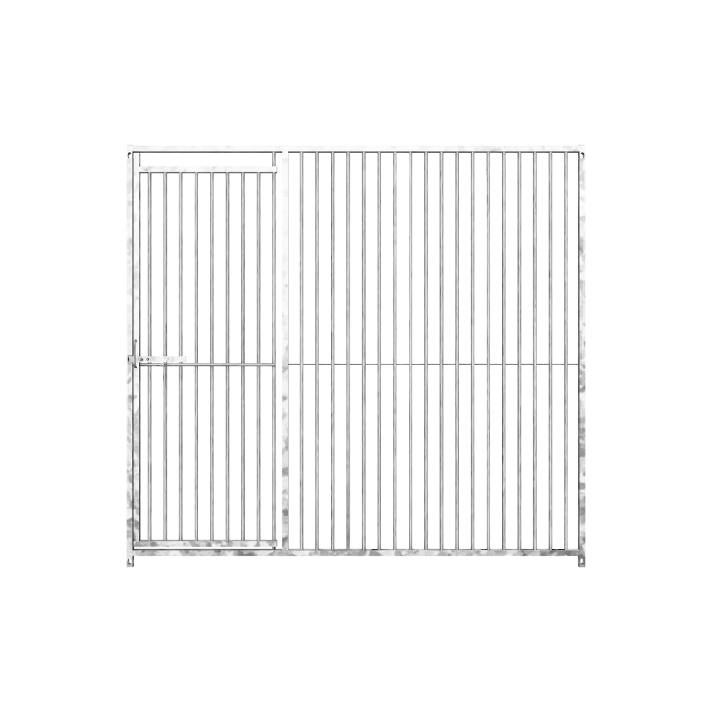 Dog Run Panel 2.0 x 1.84m - Left Door 5cm Gap - Heavy-Duty Galvanised
