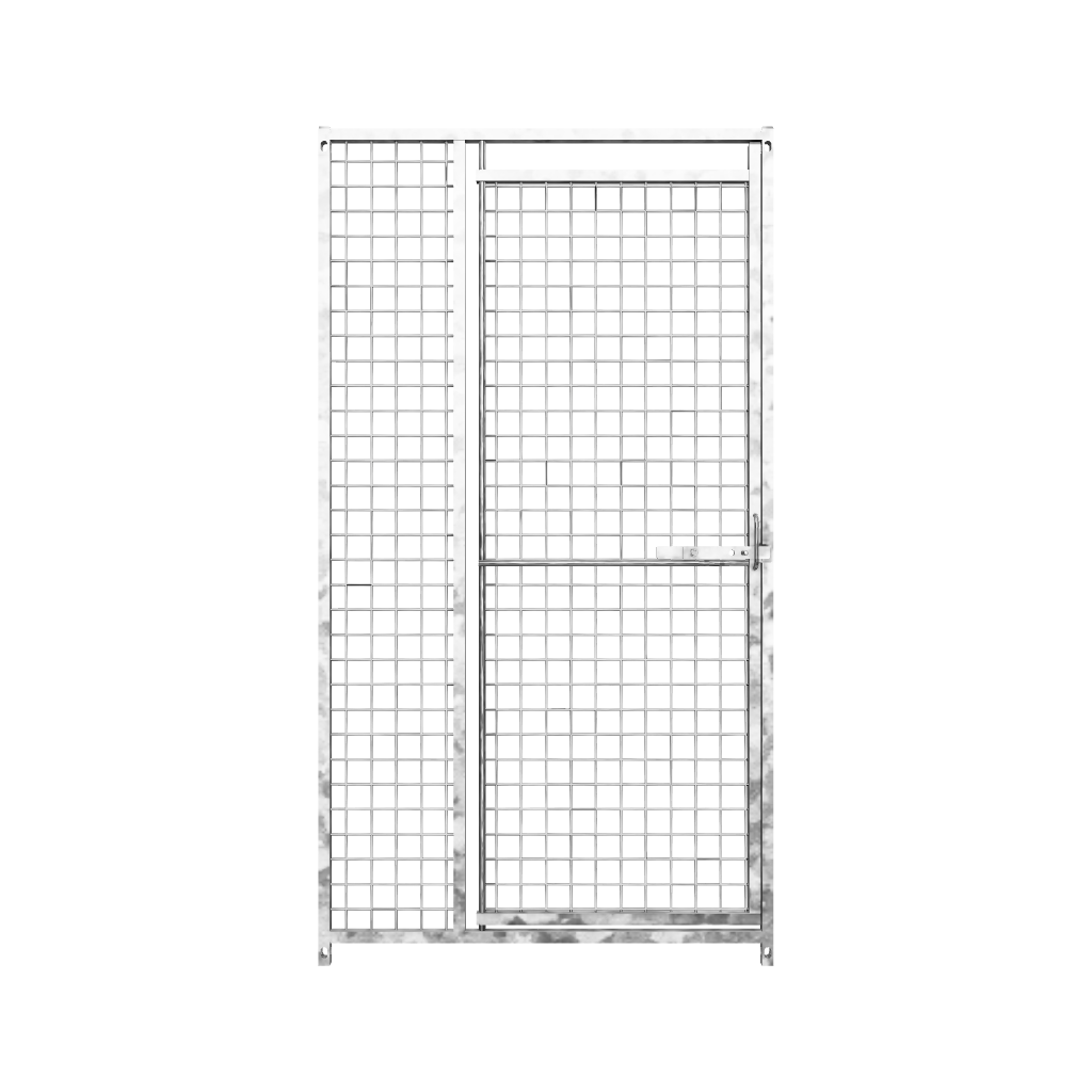 Dog Run Panel 1.0 x 1.84m - Right Door - Mesh - Heavy-Duty Galvanised