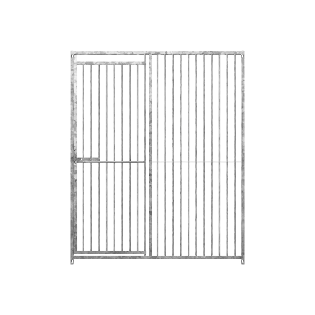 Dog Run Panel 1.5 x 1.84m - Left Door 5cm Gap - Heavy-Duty Galvanised