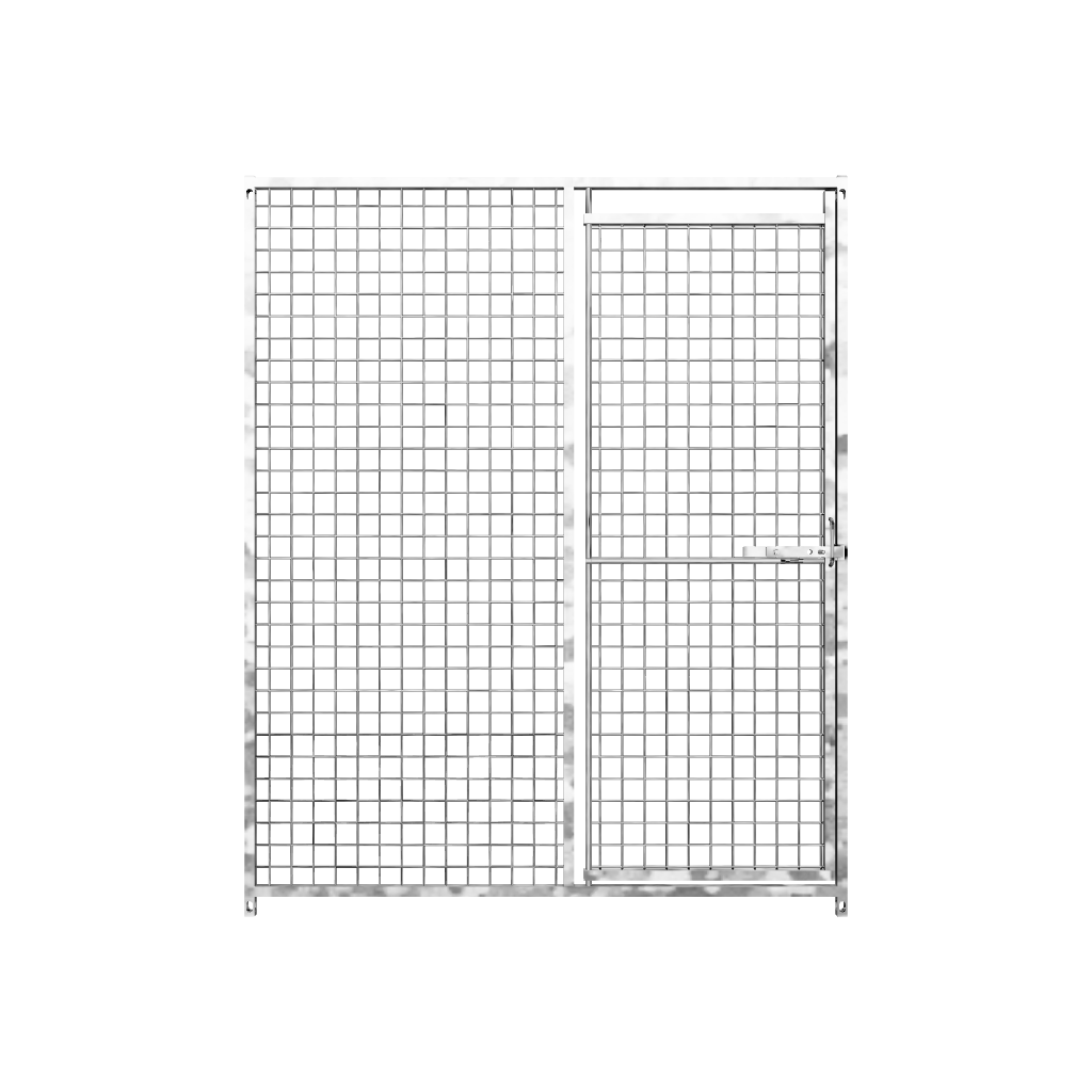 Dog Run Panel 1.5 x 1.84m - Right Door - Mesh - Heavy-Duty Galvanised