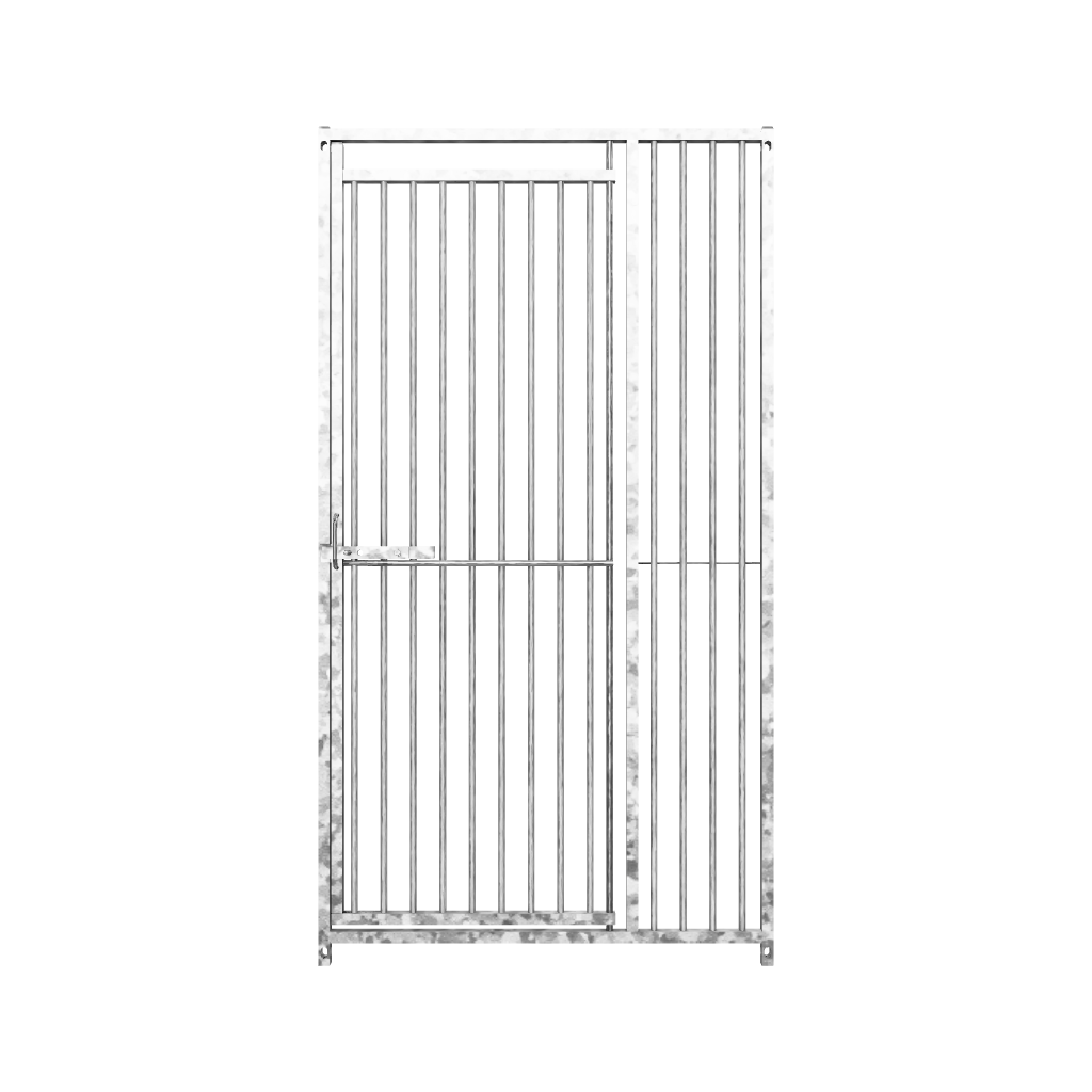 Dog Run Panel 1.0 x 1.84m - Left Door 5cm Gap - Heavy-Duty Galvanised