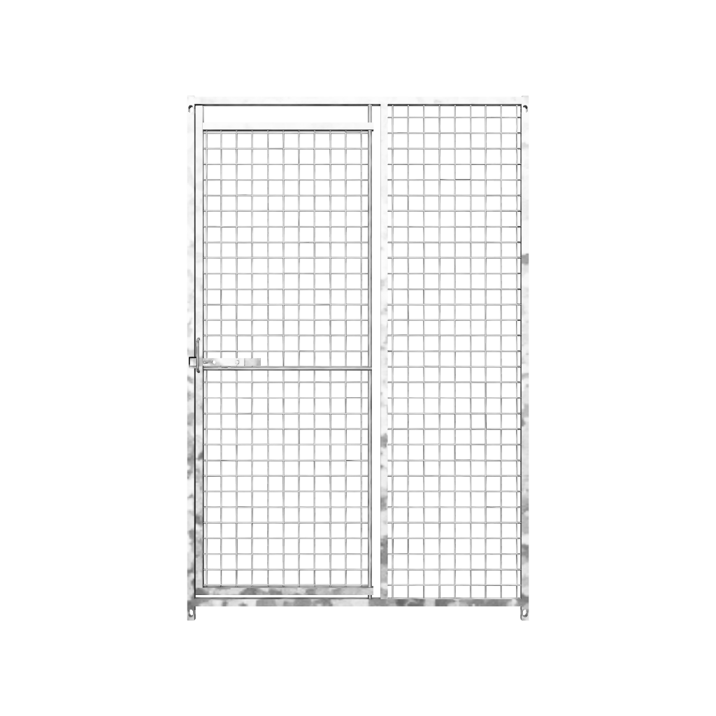 Dog Run Panel 1.2 x 1.84m - Left Door - Mesh - Heavy-Duty Galvanised