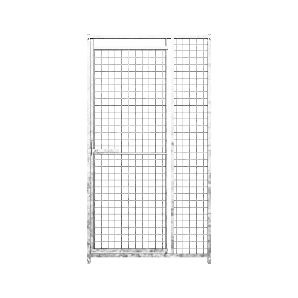 Dog Run Panel 1.0 x 1.84m - Left Door - Mesh - Heavy-Duty Galvanised