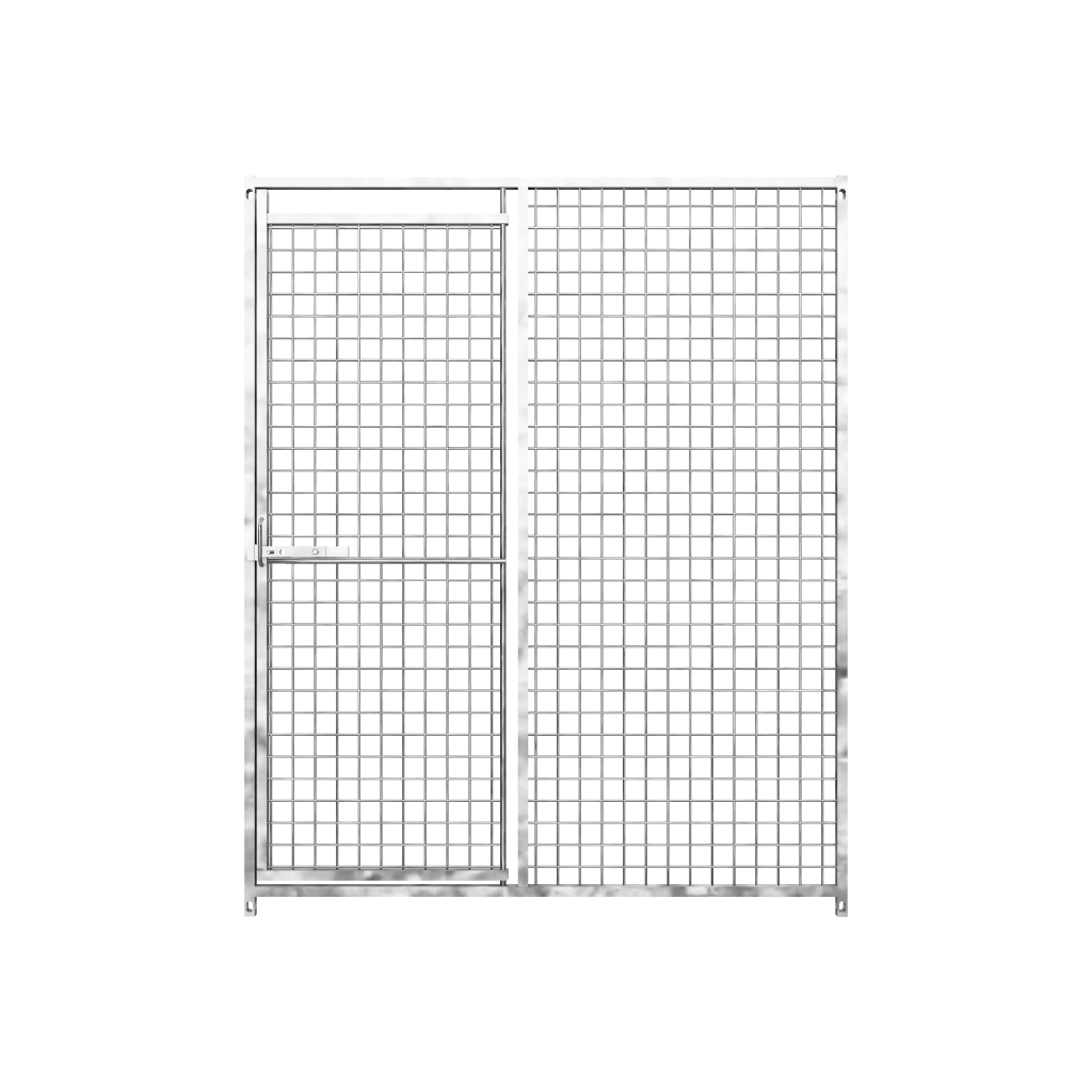 Dog Run Panel 1.5 x 1.84m - Left Door - Mesh - Heavy-Duty Galvanised