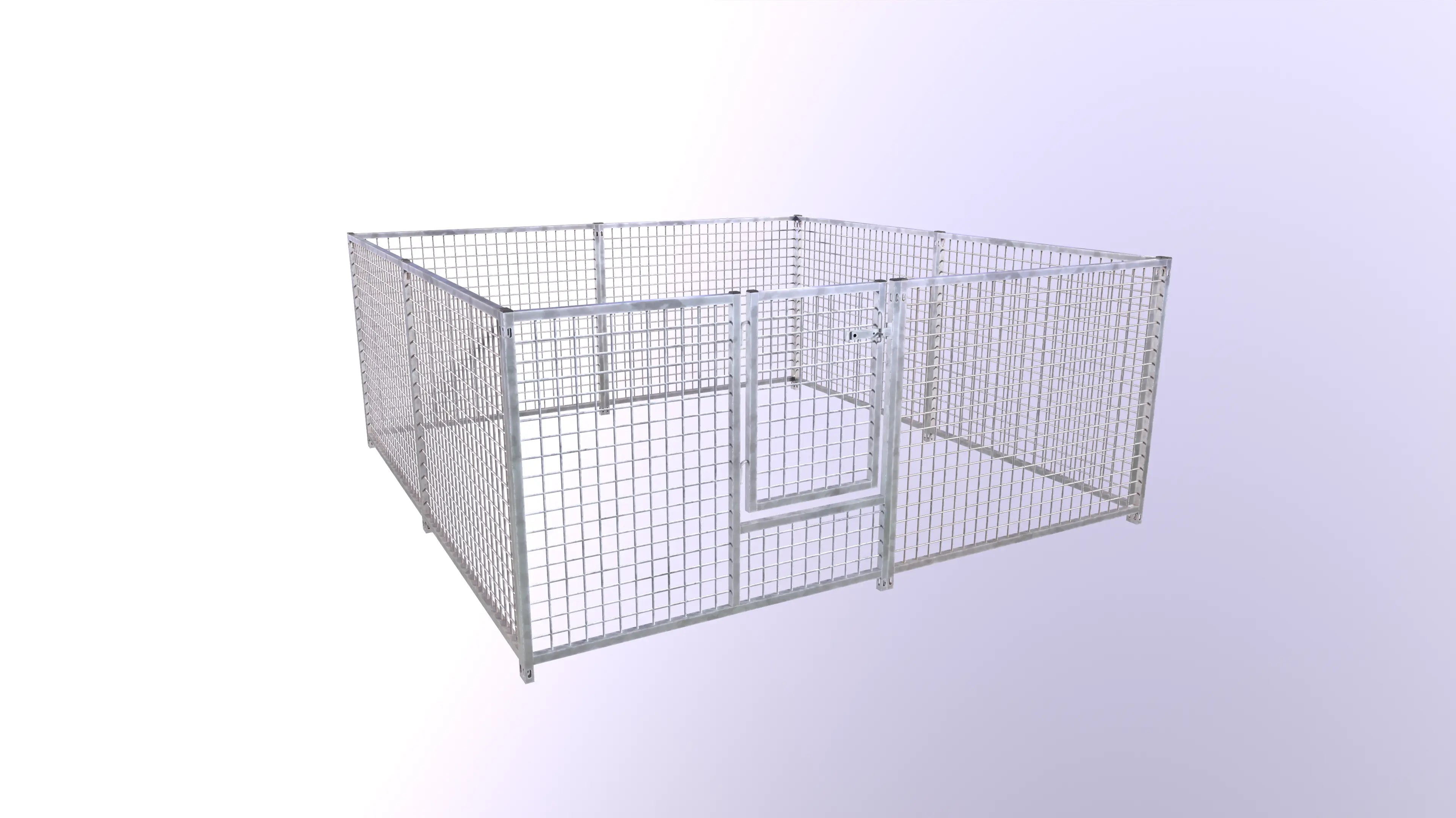 Galvanised Puppy Pen  2.4m x 2.4m Doghealth