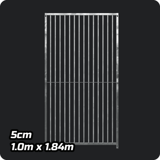 1m x 1.84m - Heavy duty Premium Galvanized - 5cm Gap Panels