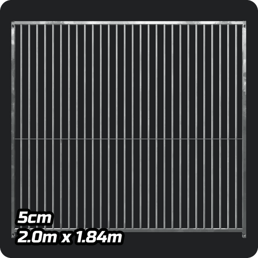 2m x 1.84m - Heavy duty Premium Galvanized - 5cm Gap Panels