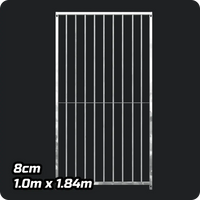 1.0m x 1.84m - Heavy duty Premium Galvanized - 8cm Gap Panels Doghealth