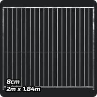 2.0m x 1.84m - Heavy duty Premium Galvanized - 8cm Gap Panels Doghealth
