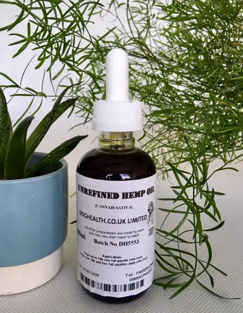 100% Pure Unrefined Hemp Oil 100ml Dog Health