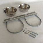 Galvanised bowl holders Inc Bowls Doghealth