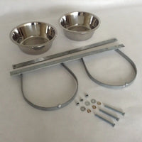Galvanised bowl holders Inc Bowls Doghealth