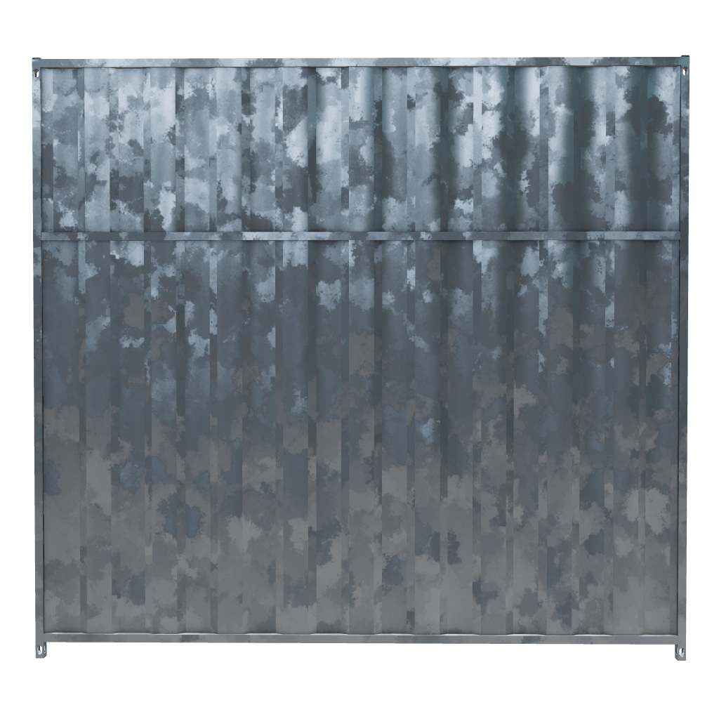 Dog Run Panel 2.0 x 1.84m - Full Solid  - Heavy-Duty Galvanised