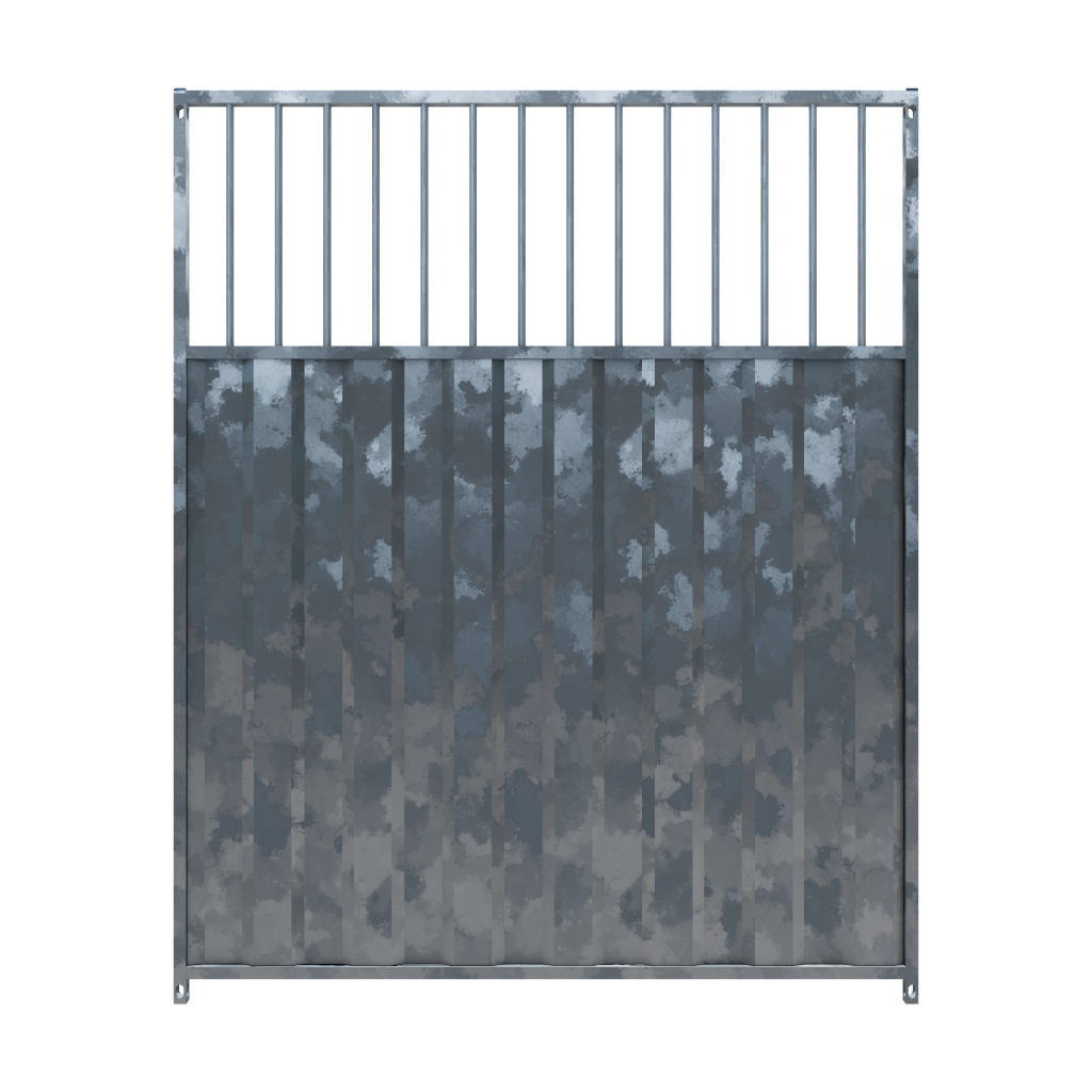 Dog Run Panel 1.5 x 1.84m - 3/4 Solid  5cm Gap - Heavy-Duty Galvanised