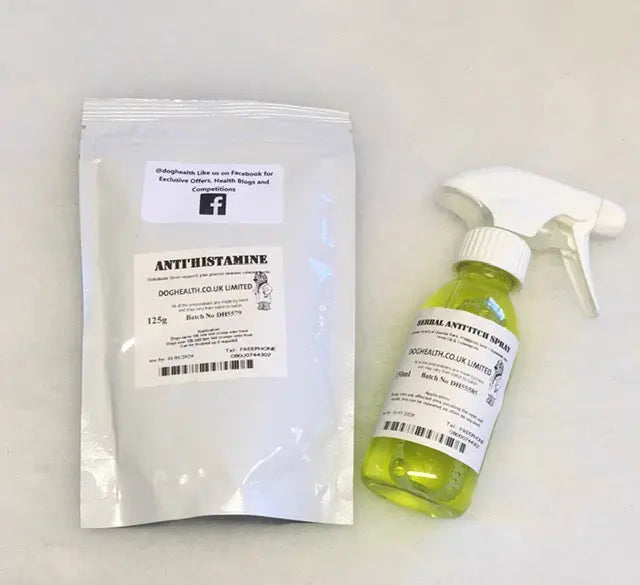 Allergy Care Pack Save 25% Antihistamine Powder & Anti Itch Spray Doghealth
