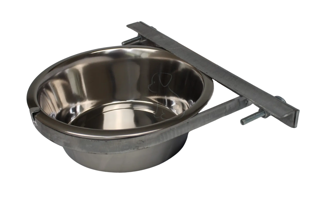 Galvanised bowl holders Inc Bowls Doghealth