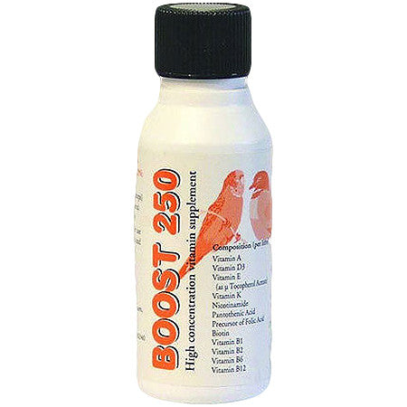 Boost 250 Mulitvitamin for Cage Birds and Pigeons.