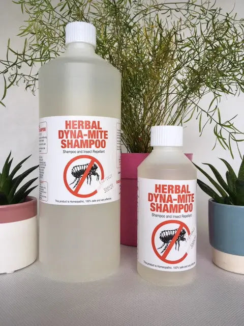 Dyna-mite Herbal Flea Shampoo New & Improved Formula.