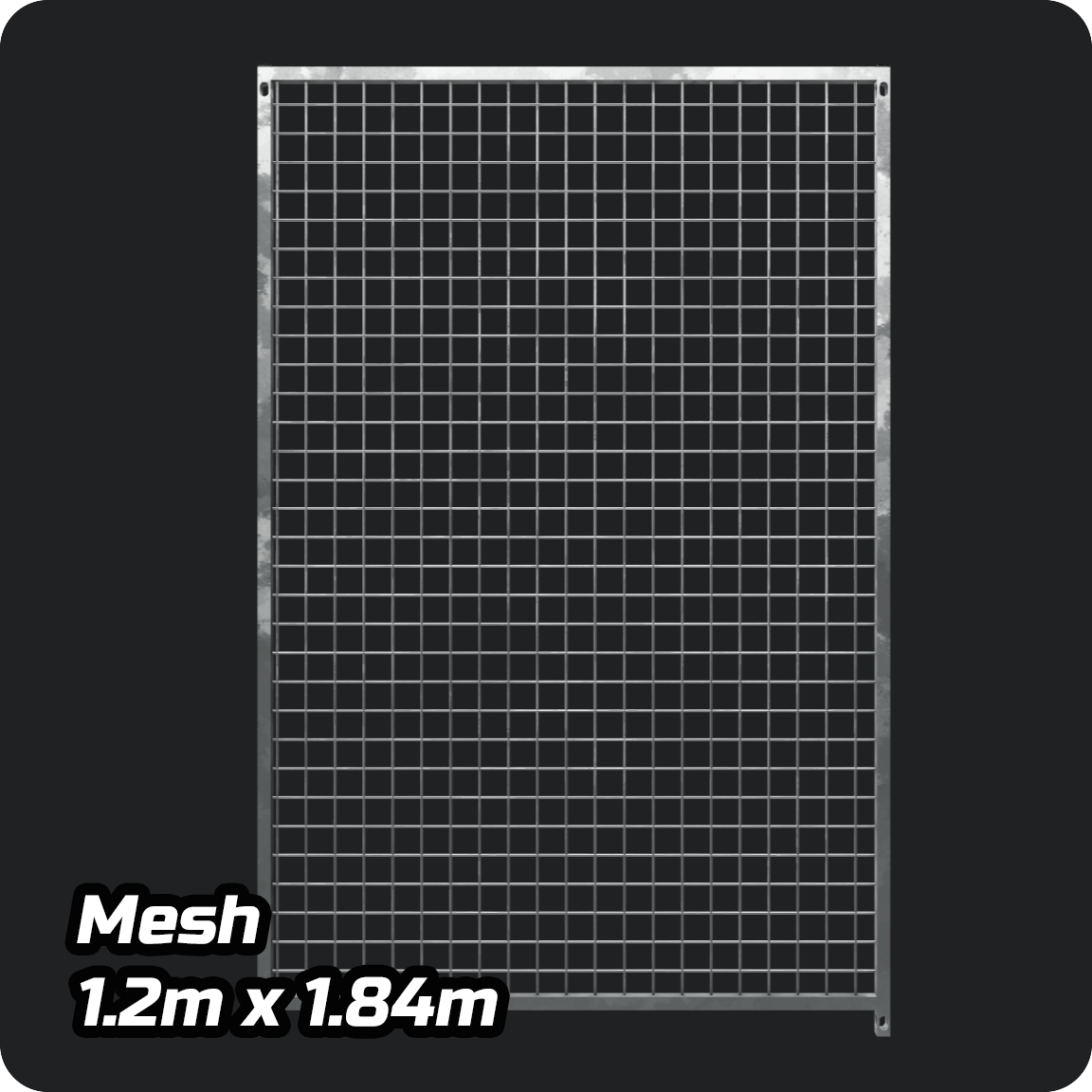 1.2m x 1.84m - Heavy duty Premium Galvanized - Mesh panels