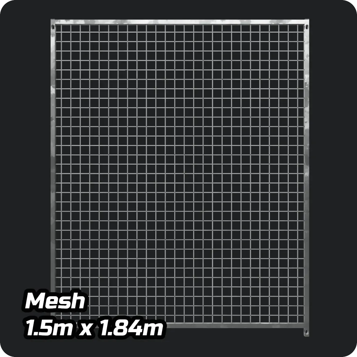 1.5m x 1.84m - Heavy duty Premium Galvanized - Mesh panels Doghealth